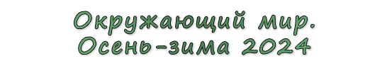  «Окружающий мир. Осень-зима 2024»