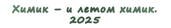  «Химик – и летом химик. 2025»