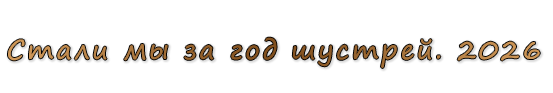  «Стали мы за год шустрей. 2026»